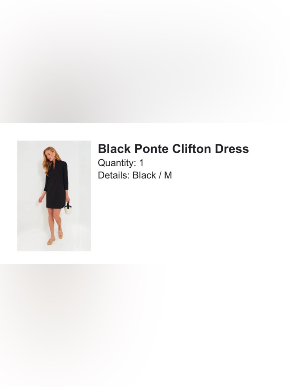 Tuckernuck Black Ponte Clifton Dress -